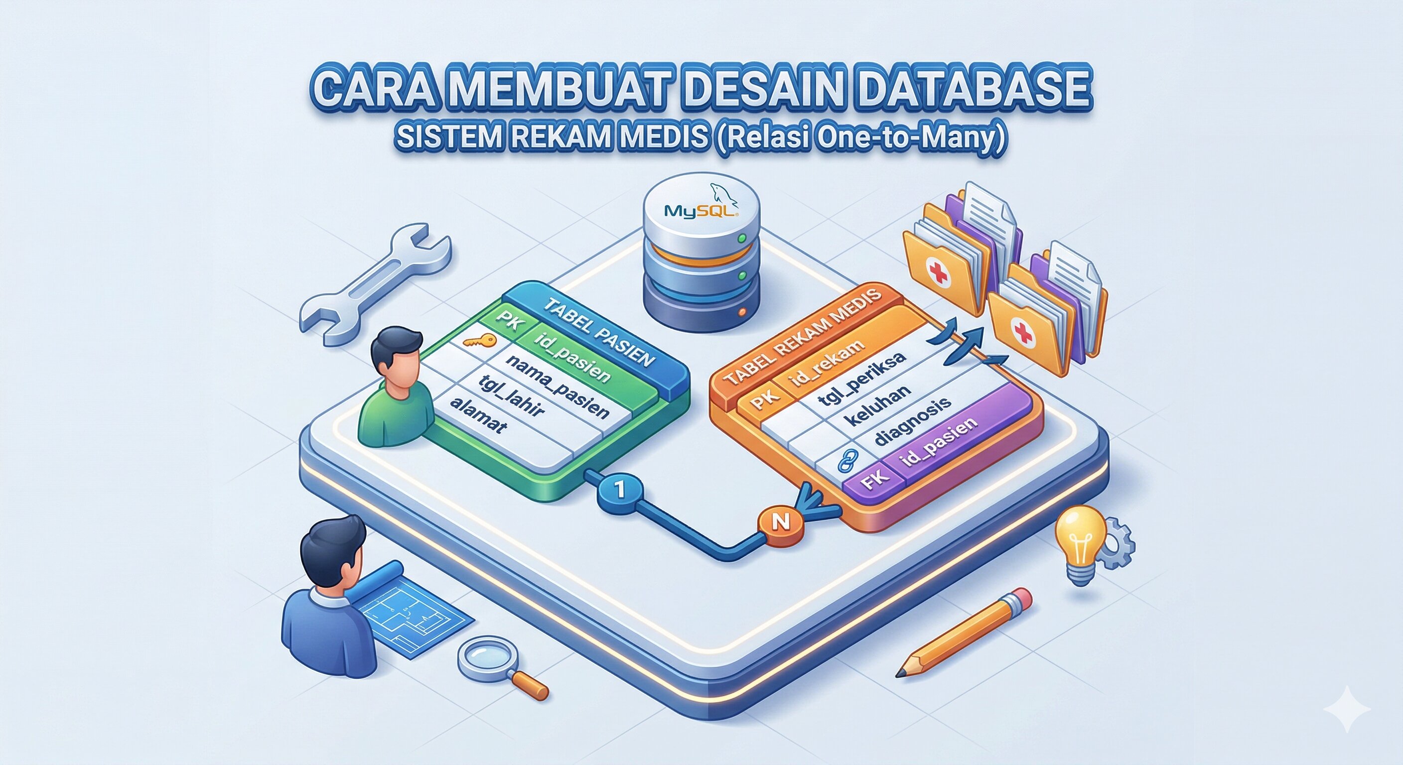 Cara Membuat Desain Database Sistem Rekam Medis MySQL (Relasi One-to-Many)