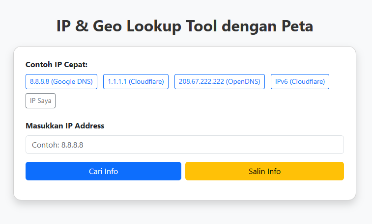 Ip & Geo Lookup Tool